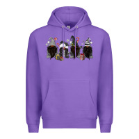 Purple grey christmas afro gnomies Premium Hoodie - MaliasSmallBusiness