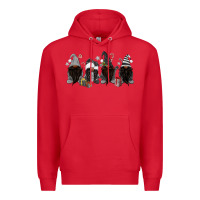 Red grey christmas afro gnomies Premium Hoodie - MaliasSmallBusiness