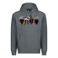 Rock grey christmas afro gnomies Premium Hoodie - MaliasSmallBusiness
