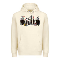 Sandshell grey christmas afro gnomies Premium Hoodie - MaliasSmallBusiness