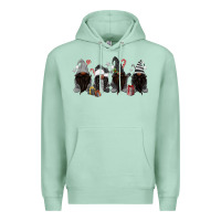 Seafoam grey christmas afro gnomies Premium Hoodie - MaliasSmallBusiness