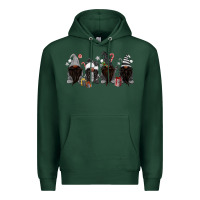 Sports Green grey christmas afro gnomies Premium Hoodie - MaliasSmallBusiness