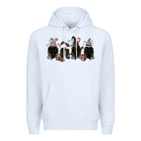 White grey christmas afro gnomies Premium Hoodie - MaliasSmallBusiness