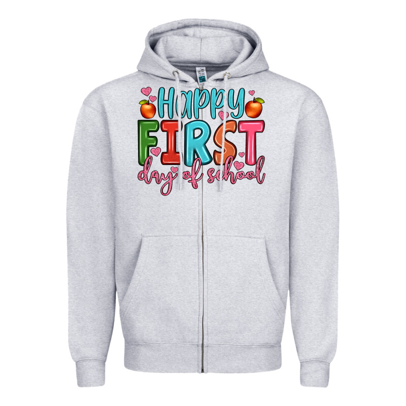 Happy First Day Of School Zipper Hoodie by JahusDesignShop | Teevron