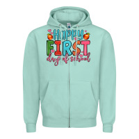 Seafoam happy first day of school Zipper Hoodie - JahusDesignShop