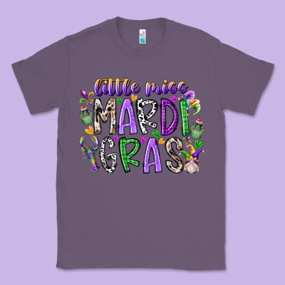 Little Miss Mardi Gras Classic Tee Designed By Racoondesign