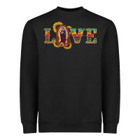 Black Love Lady Of Guadalupe Heavyweight Sweatshirt - RanaPortraitStore