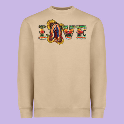 Heavyweight Sweatshirt Love Lady Of Guadalupe