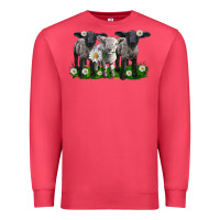 Cardinal baby sheeps with daisies Premium Sweatshirt - LillyAllenDesigns