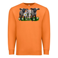 Carrot baby sheeps with daisies Premium Sweatshirt - LillyAllenDesigns
