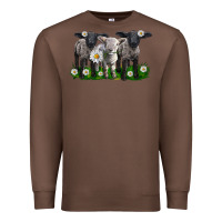 Chestnut baby sheeps with daisies Premium Sweatshirt - LillyAllenDesigns