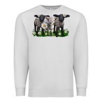 Dove Grey baby sheeps with daisies Premium Sweatshirt - LillyAllenDesigns