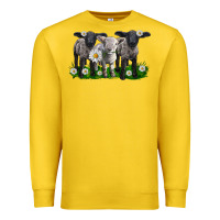 Lemon baby sheeps with daisies Premium Sweatshirt - LillyAllenDesigns