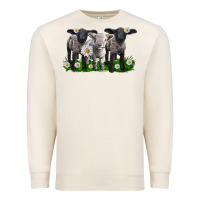 Sandshell baby sheeps with daisies Premium Sweatshirt - LillyAllenDesigns