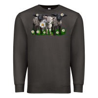 Smoke baby sheeps with daisies Premium Sweatshirt - LillyAllenDesigns