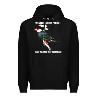 Black western ground parrot rare wild and west australian Premium Hoodie - Bettercallsaul