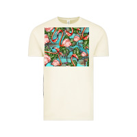 Vintage Arctic flamingos with leaves Vintage Tee - BarkalooDesign