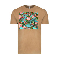 Vintage Camel flamingos with leaves Vintage Tee - BarkalooDesign
