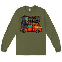 Army Green small town fall Long Sleeve Tee - CowhideDigitalArt