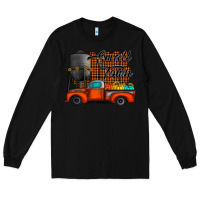 Black small town fall Long Sleeve Tee - CowhideDigitalArt