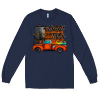 Navy small town fall Long Sleeve Tee - CowhideDigitalArt
