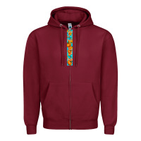 Burgundy Fall Pumpkin Zipper Hoodie - BundleAndBundleShop