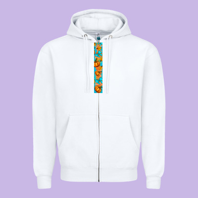 Fall Pumpkin Zipper Hoodie Designed By Bundleandbundleshop