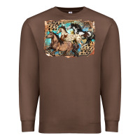 Chestnut 3 western horses running free Premium Sweatshirt - LillyAllenDesigns