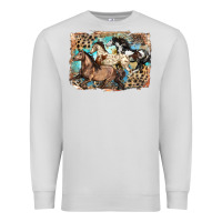 Dove Grey 3 western horses running free Premium Sweatshirt - LillyAllenDesigns