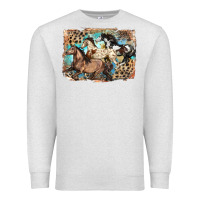 Oatmeal Heather 3 western horses running free Premium Sweatshirt - LillyAllenDesigns