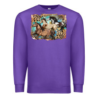 Purple 3 western horses running free Premium Sweatshirt - LillyAllenDesigns