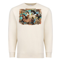 Sandshell 3 western horses running free Premium Sweatshirt - LillyAllenDesigns