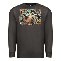 Smoke 3 western horses running free Premium Sweatshirt - LillyAllenDesigns