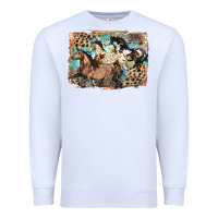 White 3 western horses running free Premium Sweatshirt - LillyAllenDesigns