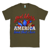 Army Green god bless america land that i love Classic Tee - HRA Design Shop