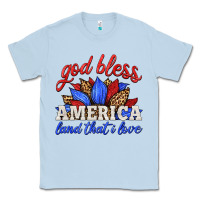 Dusty Blue god bless america land that i love Classic Tee - HRA Design Shop