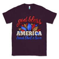 Plum god bless america land that i love Classic Tee - HRA Design Shop