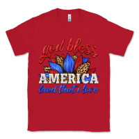 Red god bless america land that i love Classic Tee - HRA Design Shop