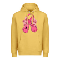 Antique Gold breast cancer with boxing gloves Premium Hoodie - MaliasSmallBusiness