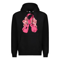 Black breast cancer with boxing gloves Premium Hoodie - MaliasSmallBusiness