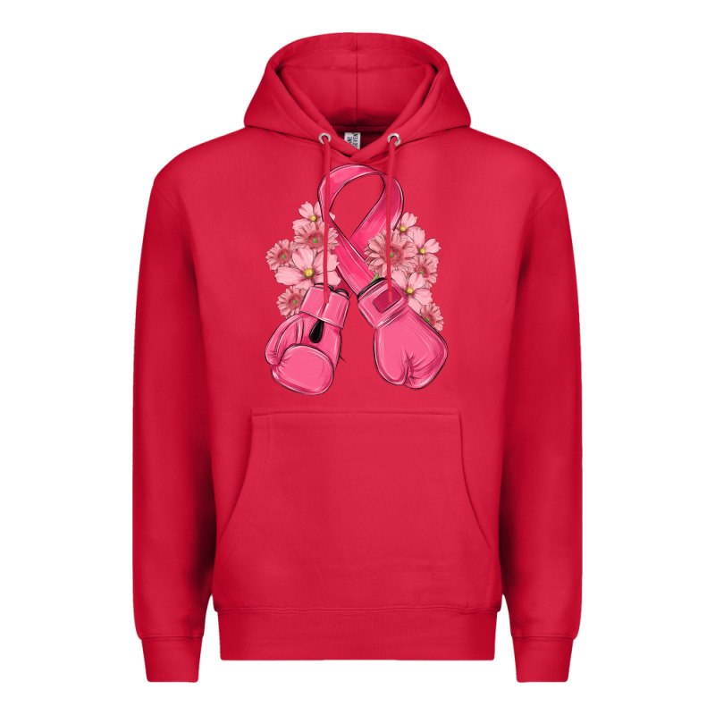 Breast Cancer With Boxing Gloves Premium Hoodie by MaliasSmallBusiness | Teevron