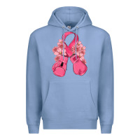 Colony Blue breast cancer with boxing gloves Premium Hoodie - MaliasSmallBusiness