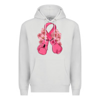 Dove Grey breast cancer with boxing gloves Premium Hoodie - MaliasSmallBusiness