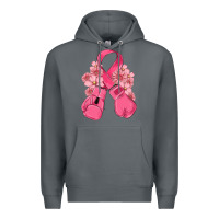 Rock breast cancer with boxing gloves Premium Hoodie - MaliasSmallBusiness