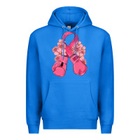 True Royal breast cancer with boxing gloves Premium Hoodie - MaliasSmallBusiness