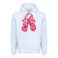 White breast cancer with boxing gloves Premium Hoodie - MaliasSmallBusiness