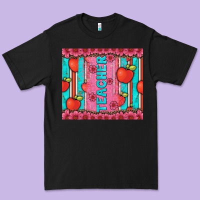 Teacher With  Flower Glitter And Serape Leopard Premium Tee Designed By Artiststas