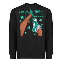 Black Teal I Have Two Moods Afro Girl Sneakers Heavyweight Sweatshirt - texasbilliewilder