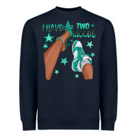 Navy Teal I Have Two Moods Afro Girl Sneakers Heavyweight Sweatshirt - texasbilliewilder