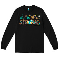 Black she is strong Long Sleeve Tee - HRA Design Shop